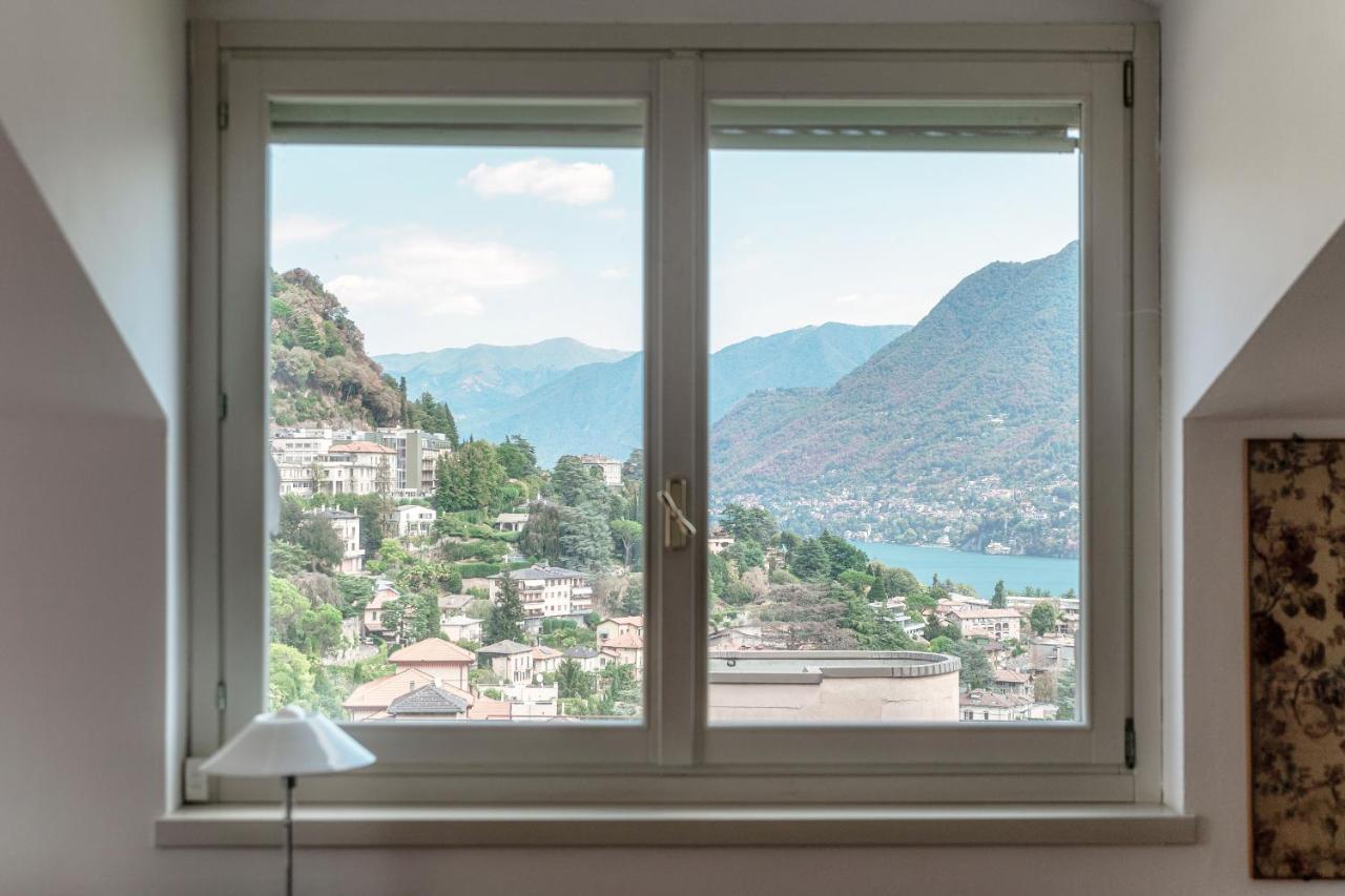 I D'A Charming Penthouse - Lake View- Como- House-130 Mt-2 Double Bedrooms And 2 Double Bathrooms A Spacious Living Room-Full Equipped Kitchen-Private Garden And Terrace-Private Covered Parking 외부 사진